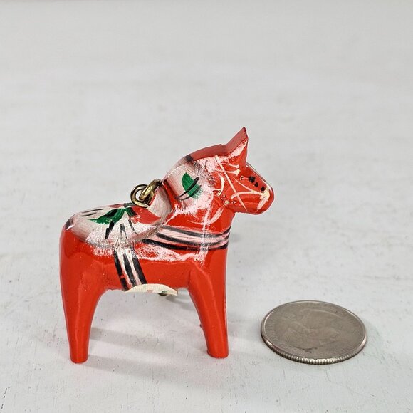Vintage Swedish Dala Horse Keychain By Grannas A. Olsson - Picture 9 of 9